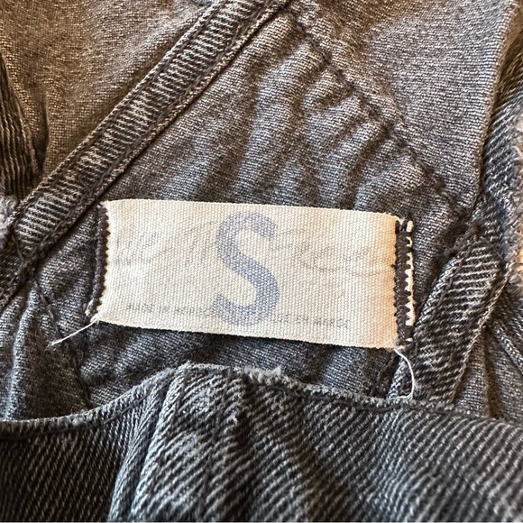 Free People We The Free Ziggy Denim Overalls mineral black size small - Picture 8 of 14